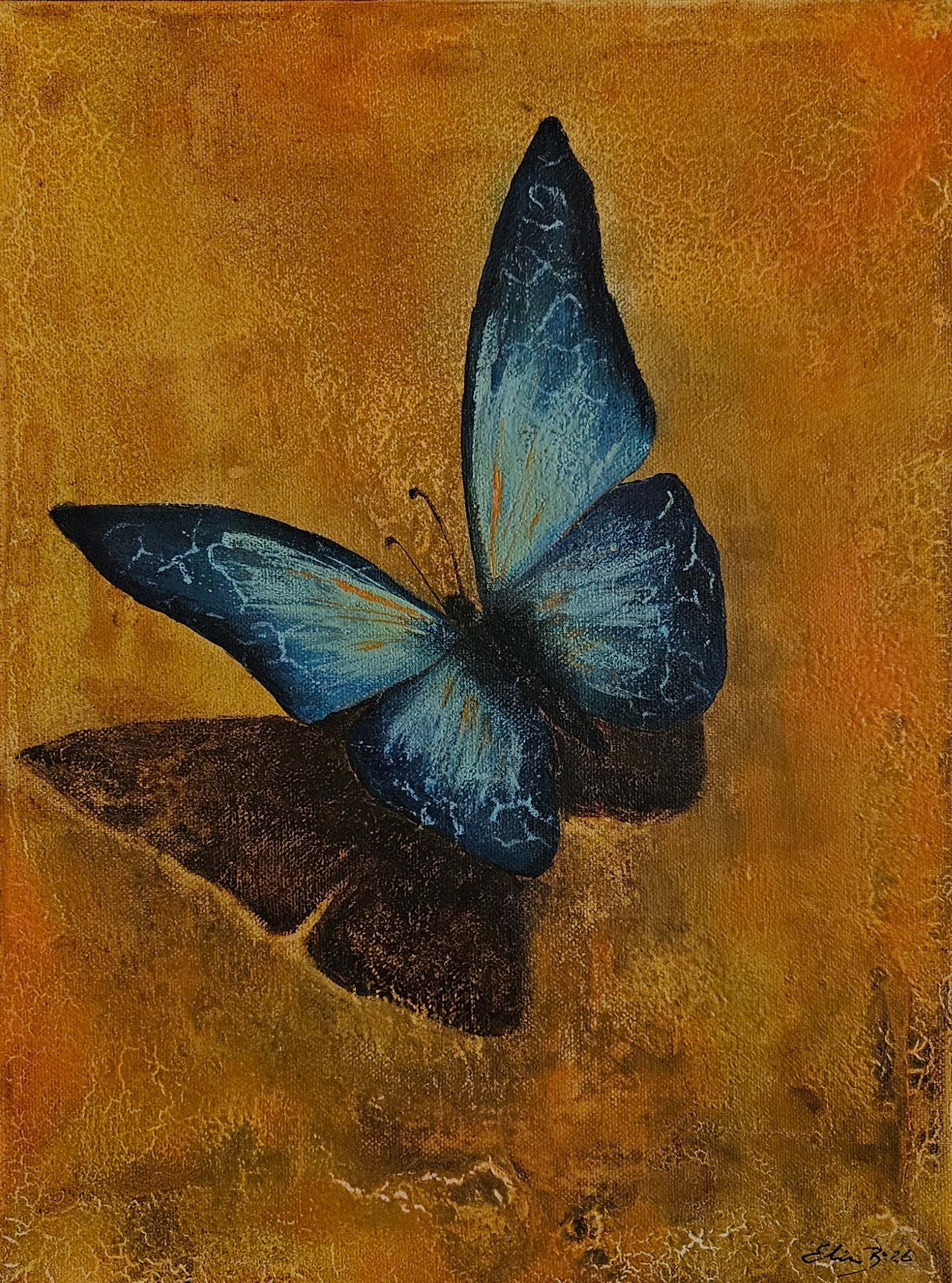 Mixed media på bomullslerret 30x40 cm