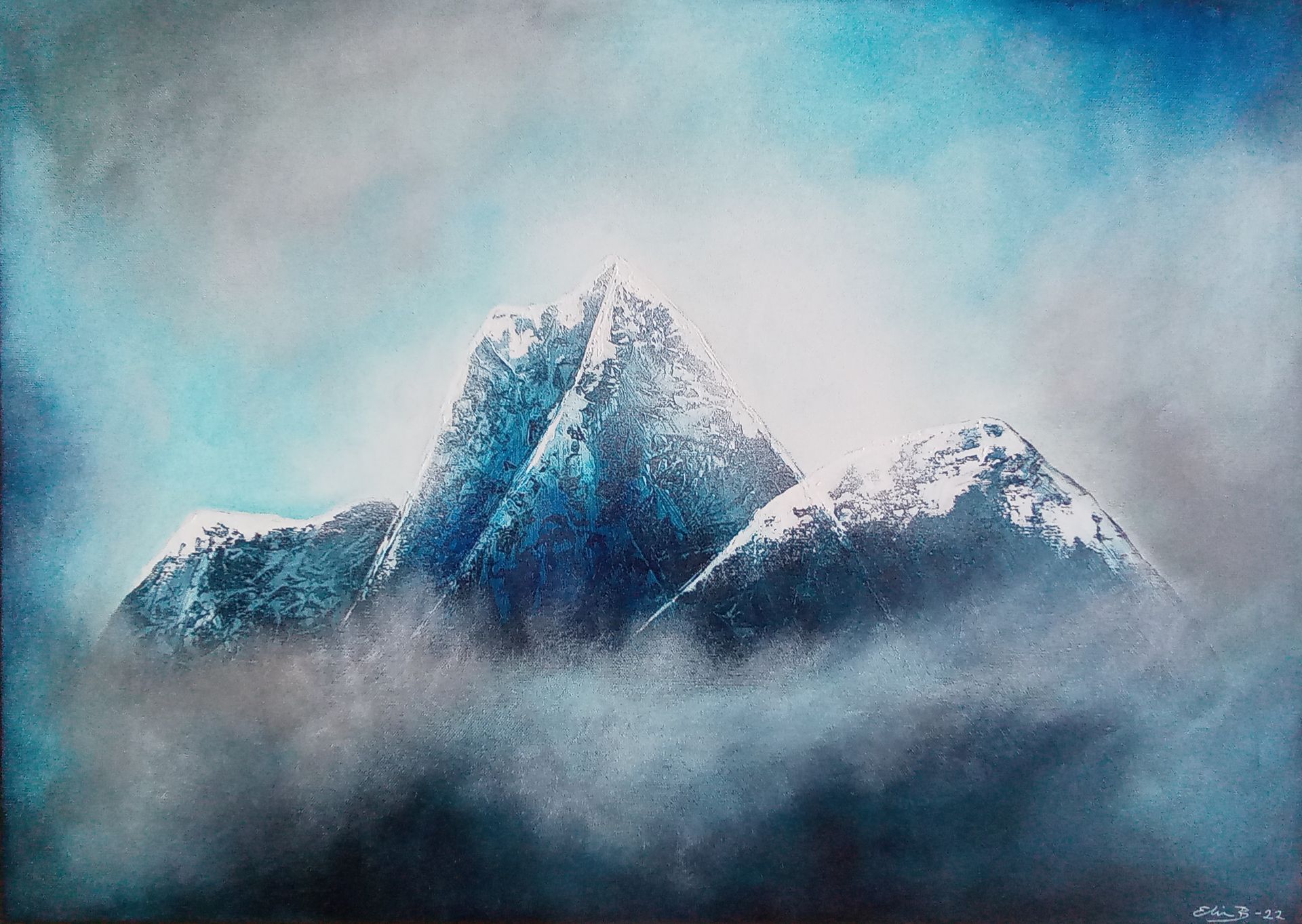 Giclée trykk, "Jeg løfter mine øyne opp til fjellene